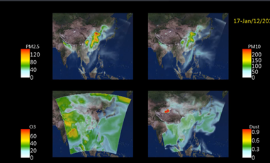 可视化交互式效果图——“珠三角”区域污染